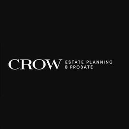 Crow Estate Planning & Probate logo on a black background.