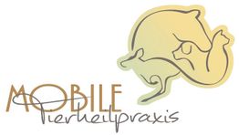 Logo der "Mobilen Tierheilpraxis" mit stilisierten Tieren in hellen Farben.