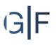 Logo mit den Buchstaben G und F in Blau, getrennt durch eine vertikale Linie.