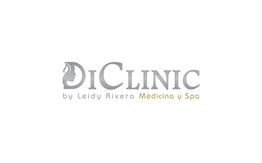 Logo de DiClinic by Leidy Rivera, Medicina y Spa, con un perfil femenino estilizado.