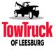 Silhouette of a tow truck above red text: "TowTruck of Leesburg."