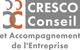 Logo de CRESCO Conseil avec les mots "et Accompagnement de l'Entreprise".