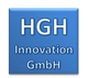 Blaues Logo mit weißem Text: "HGH Innovation GmbH".
