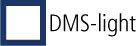 Logo mit blauem Quadrat und Text "DMS-light".