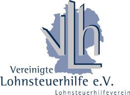 Logo der Vereinigten Lohnsteuerhilfe e.V. mit Deutschlandkarte im Hintergrund.