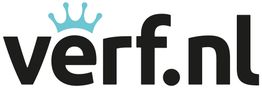 Logo van verf.nl met een blauwe kroon op de letter 'v'.