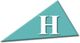 Türkises Dreieck mit einem großen weißen Buchstaben "H" darauf.