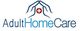 Logo of Adult Home Care with two hands forming a roof over a red cross.