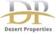 Logo with large "DP" in silver and gold, text below reads "Dezert Properties."