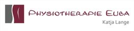 Logo der Physiotherapie Euba von Katja Lange mit stilisiertem Wirbelsäulenmotiv.
