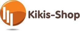 Orange-Logo neben braunem Text "Kikis-Shop".