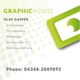 Grafikdesign-Werbung mit Dienstleistungen und Kontakt: Olaf Gasper bei Graphichouse, Telefonnummer.