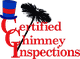 "Certified Chimney Inspections logo with a top hat and chimney brush design."