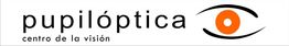 Logo de Pupilóptica con un ojo naranja y texto "centro de la visión".