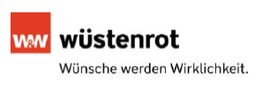 Logo von Wüstenrot mit dem Slogan: "Wünsche werden Wirklichkeit."
