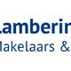 Logo van Lamberink Makelaars & Adviseurs met een oranje windhoos boven de tekst DYNAMIS.