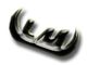 Logo mit Buchstaben "LM" in stilisierter Schrift, schwarz-weiß gestaltet.