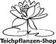 Schwarz-weißes Logo einer blühenden Seerose mit dem Text "Teichpflanzen-Shop" unten.