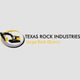 Logo of Texas Rock Industries featuring an excavator silhouette and text.