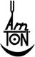 Stilisiertes Logo mit dem Wort "AmTON" und einem Halbkreis darunter, das wie ein Lächeln wirkt.