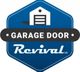 Logo of Garage Door Revival with a garage icon on a blue hexagon.