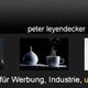 Fotos von Skyline, Kaffee und Frau. Text: "Fotografie für Werbung, Industrie, und für SIE".