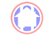 A purple house inside a red circle, surrounded by arrows creating a recycling symbol.