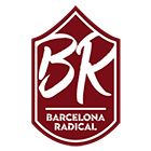 Escudo rojo con las letras "BR" y texto "Barcelona Radical" debajo en blanco.
