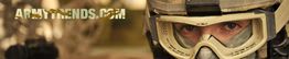 Mann in Militärkleidung mit Schutzbrille; Text "ARMYTRENDS.COM" links daneben.