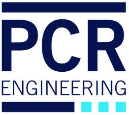 Logo mit Text "PCR Engineering" in Blau, darunter drei türkise Quadrate.