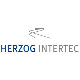 Text: "HERZOG INTERTEC" mit stilisiertem grafischem Element darüber.