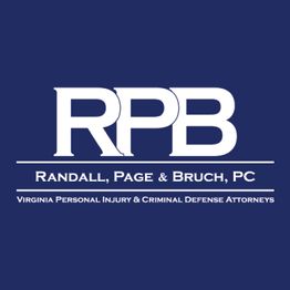 Blue logo: "RPB - Randall, Page & Bruch, PC, Virginia Personal Injury & Criminal Defense Attorneys."