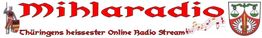 Logo von "Mihlaradio", mit Slogan: "Thüringens heißester Online Radio Stream".