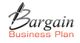 Logo with the text "Bargain Business Plan" and an illustration of a pen.