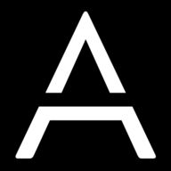 Weißer Buchstabe "A" auf schwarzem Hintergrund.