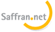 Logo mit dem Text "Saffran.net" und einem gelben Bogen rechts.