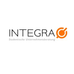 Logo von INTEGRA mit orangefarbenem Kreis, darunter "Studentische Unternehmensberatung".