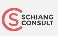 Logo af Schiang Consult med et stort rødt "S" i en cirkel.