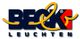 Logo von Beck Leuchten mit geschwungener gelber Linie und rotem Rechteck.