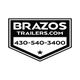 Logo of Brazos Trailers with contact number 430-540-3400 and a star design.