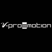 Logo mit weißem Text "v-promotion" vor schwarzem Hintergrund.