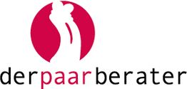Logo mit rotem Kreis, zwei weißen Figuren und Text: „derpaarberater“.