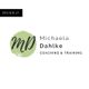 Logo: "MD Michaela Dahlke Coaching & Training", schwarzer Text, grüner Hintergrund für MD.