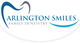 Logo of Arlington Smiles Family Dentistry with tooth outline and a smile graphic.