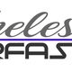 Logo van "Timeless Hairfashion" met silhouet van haar in paarse lijnen, modern en stijlvol.