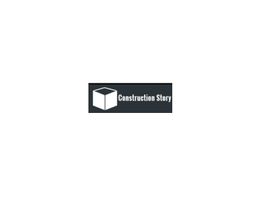 Logo with a cube icon and the text "Construction Story."