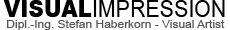 Logo mit Text: "VISUAL IMPRESSION, Dipl.-Ing. Stefan Haberkorn - Visual Artist".