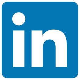 Logo do LinkedIn em fundo azul com letras brancas "in".