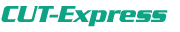 Grüner Schriftzug "CUT-Express" auf weißem Hintergrund.