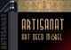 ARTISANAT-Logo in Art Deco Schrift, mit geometrischen Mustern und dem Text "ART DECO MÖBEL".